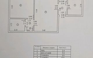 2 camere | centrala proprie | langa metrou | vedere spate  | Bd Ion Mihalache - Schiță 13