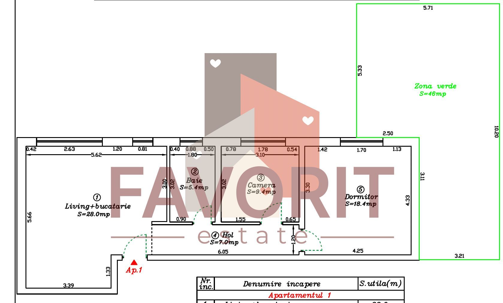 Finisaje la alegere. Gradina proprie de 46 mp. 2 locuri de parcare - Schiță 12