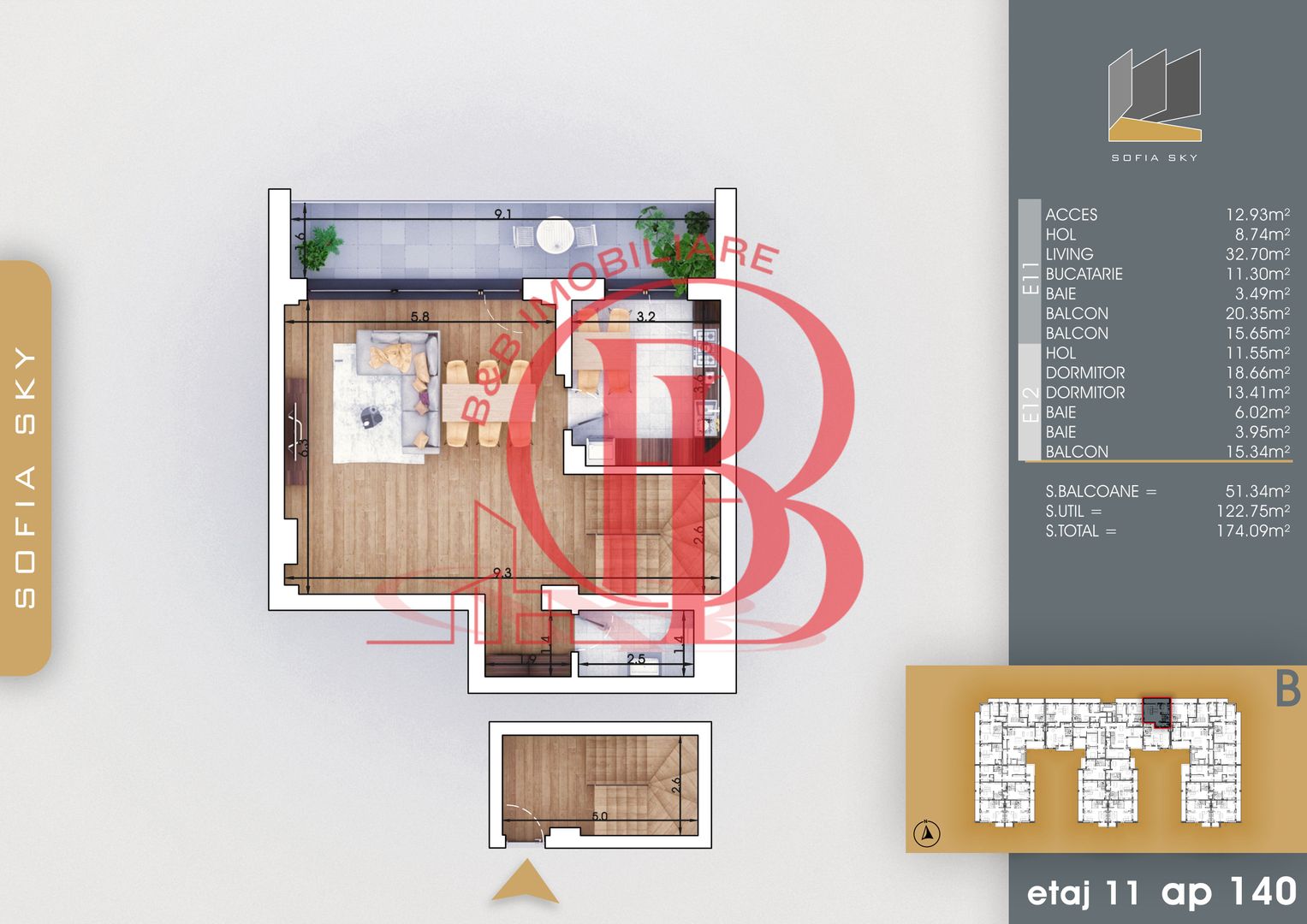 Theodor Pallady 3 camere Duplex Bloc Finalizat 7min Metrou - Schiță 1