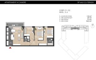 Apartament 4 camere | Ansamblu Rezidential - Bucurestii Noi - Poză 15
