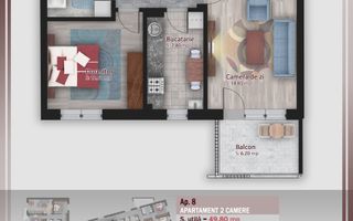 Apartament 2 camere | Proiect tip boutique | Stefan cel Mare - Poză 4