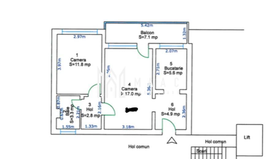 Apartament 2 camere de vânzare| Balcon | Sibiu Oștirii | Etaj Intermediar | Lift - Poză 7