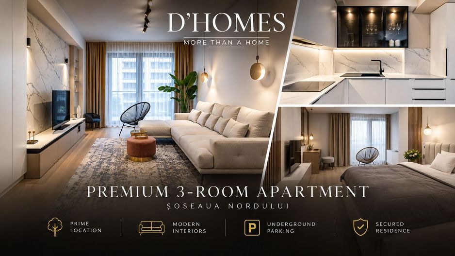 First Rental | Premium 3-Room Apartment | 90 sqm | Herăstrău - Poză 1