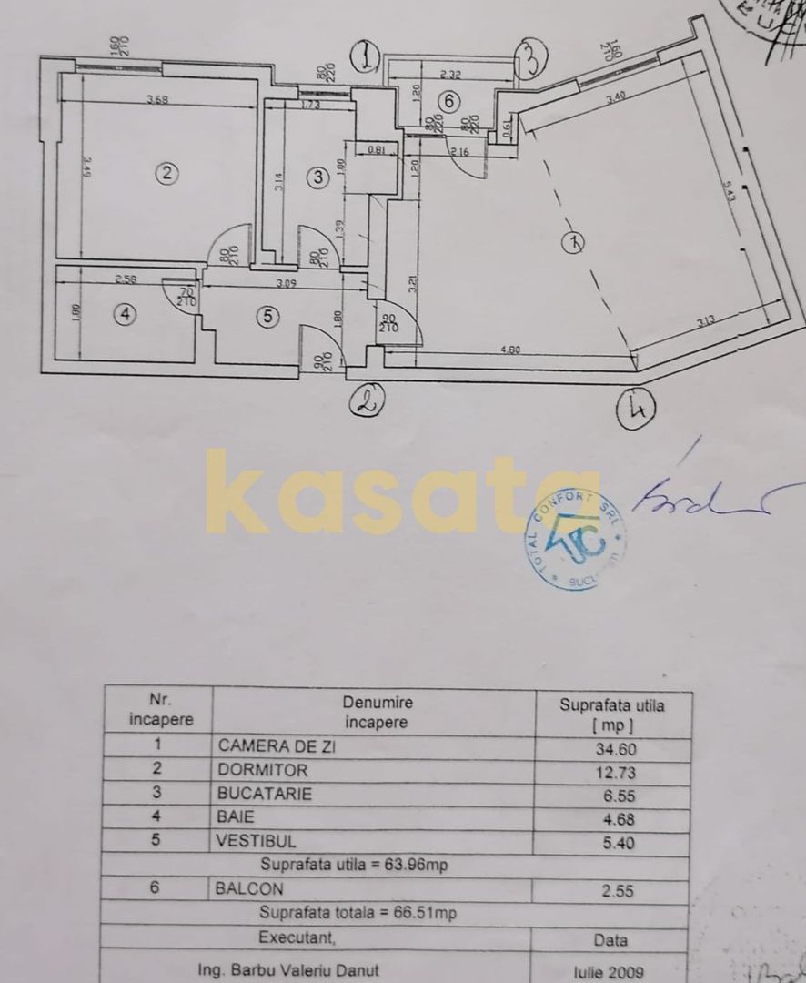 APARTAMENT 3 CAMERE | DECEBAL | 64MP_2009 | MOBILAT | CENTRALA | 6/8 - Poză 10