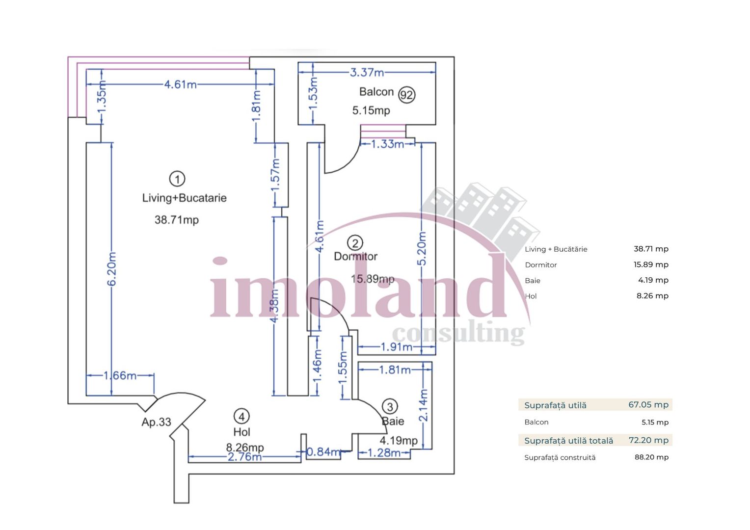 Oportunitate investitie apartament 2 camere 72 mp | Pipera, rond OMV - Poză 11