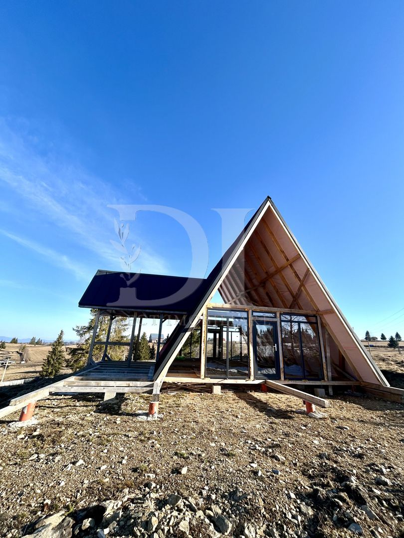 Cabana tip A frame si teren 1000 mp de vanzare / Marisel . Cluj - Poză 4