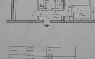Apartament 2 camere decomandat – Gorjului / Uverturii , la 900 m de metrou - Schiță 9
