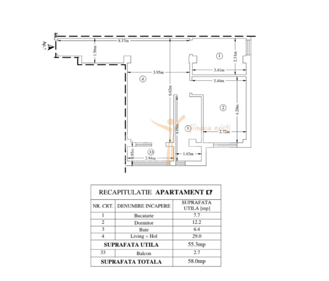 Apartament mobilat și utilat, 58 mp – Valea Adâncă, Miroslava - Poză 9