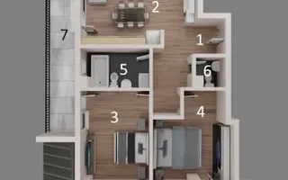 Apartament modern cu 3 camere | Otopeni central | parcare subterană inclusă - Schiță 12