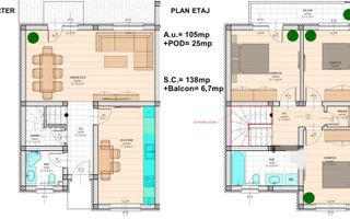 Casă tip duplex cu 4 camere, complet Mobilat, Selimbar - Schiță 23