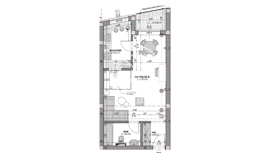 Garsoniera decomandata - aer conditionat, balcon 5.24  (NCL-COL-ap.19) - Poză 6