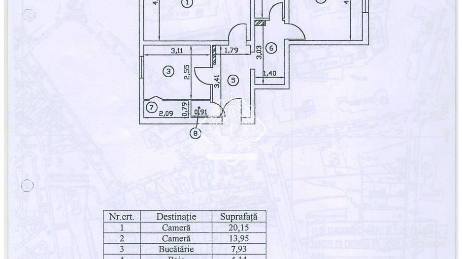 Apartament 2 camere decomandat parter bloc 1989 | Vitan Mall - Schiță 6