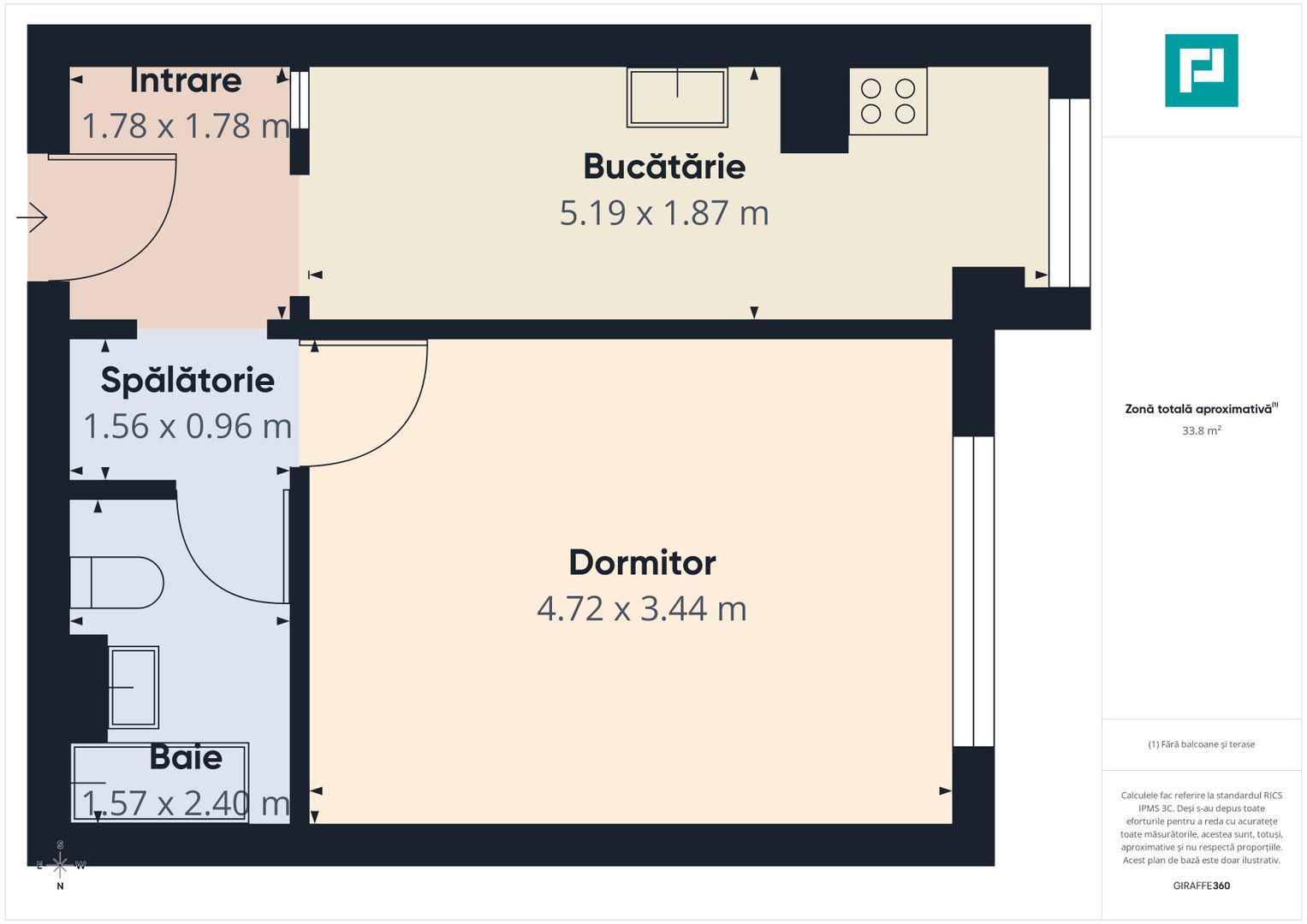 Garsoniera spațioasă, mobilată, Nufărul – Oradea - Poză 8