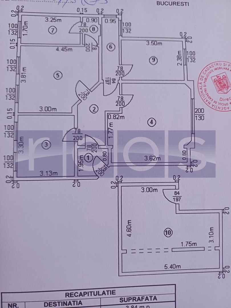 APARTAMENT DEOSEBIT CU 3 CAMERE IN VILA INTERBELICA-74MP | ARMENEASCA - Schiță 19