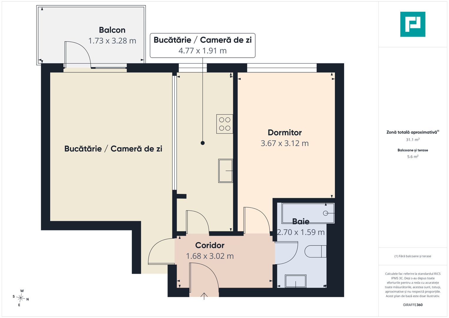 Nusco II / 2 camere / mobilat, utilat, modern - Poză 7