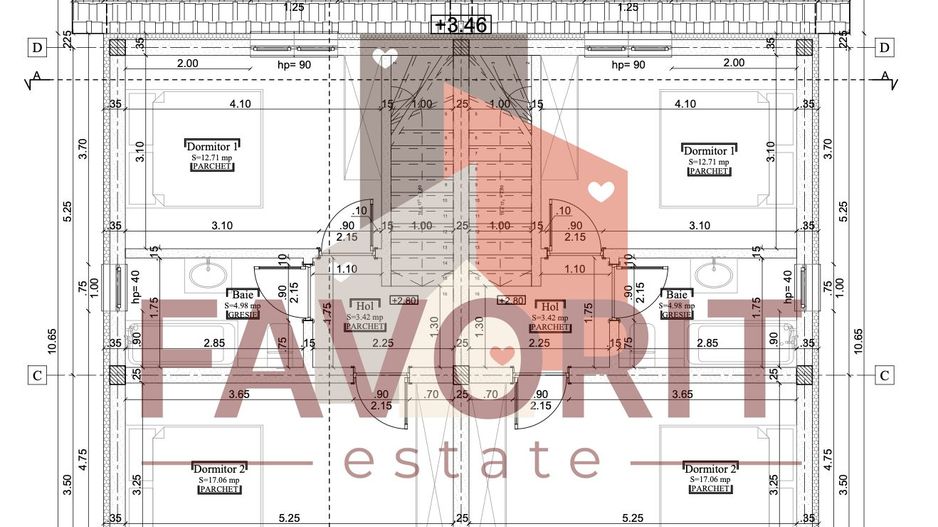 Duplex in Mosnita. Serena 3. Finisaje la alegere - Schiță 8