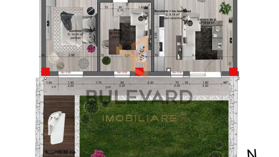 Apartament cu 3 camere, 73 mp+gradina de 60 mp! - Poză 4