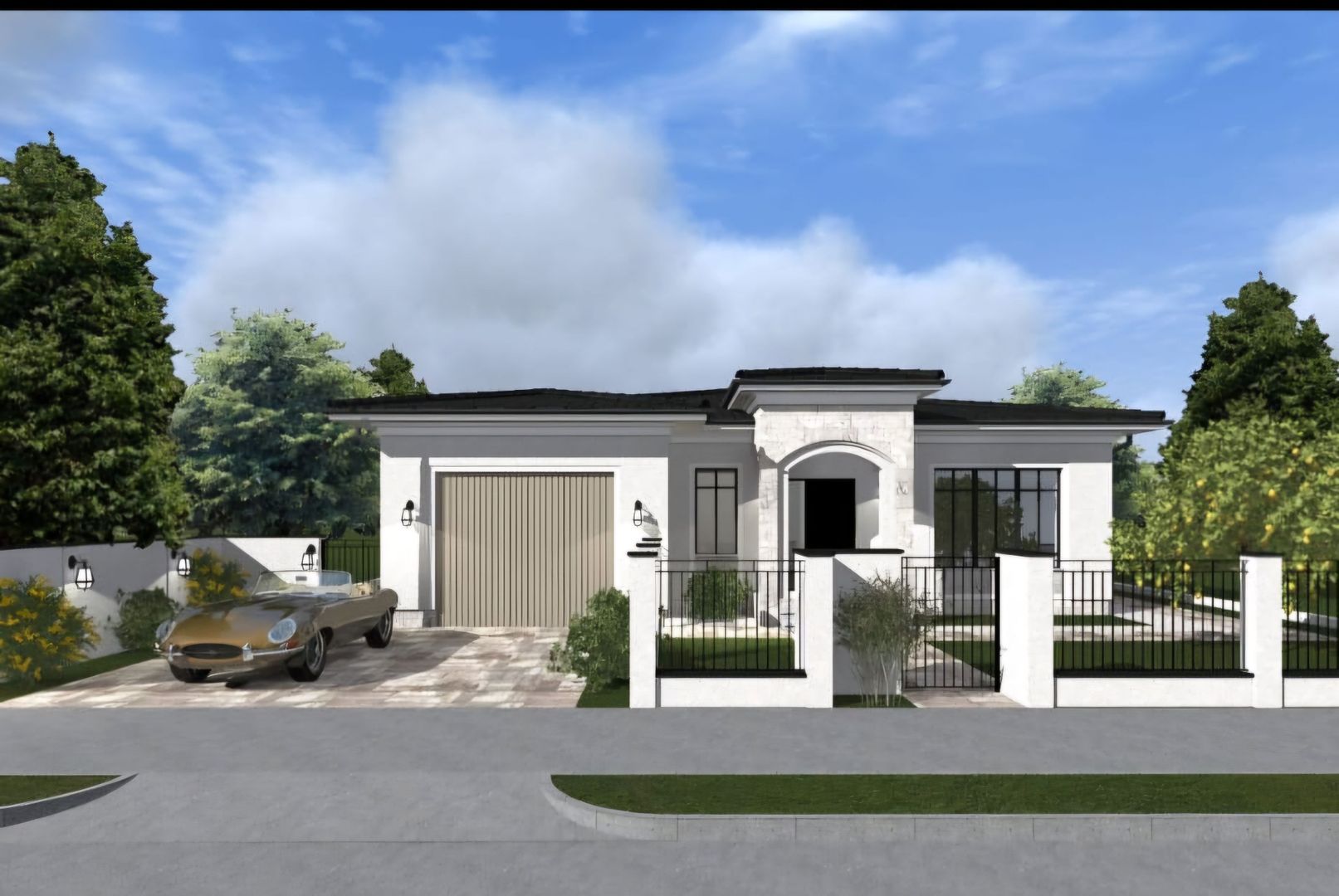 Locuinta individuala cu garaj- in stil mediteranean - Poză 1