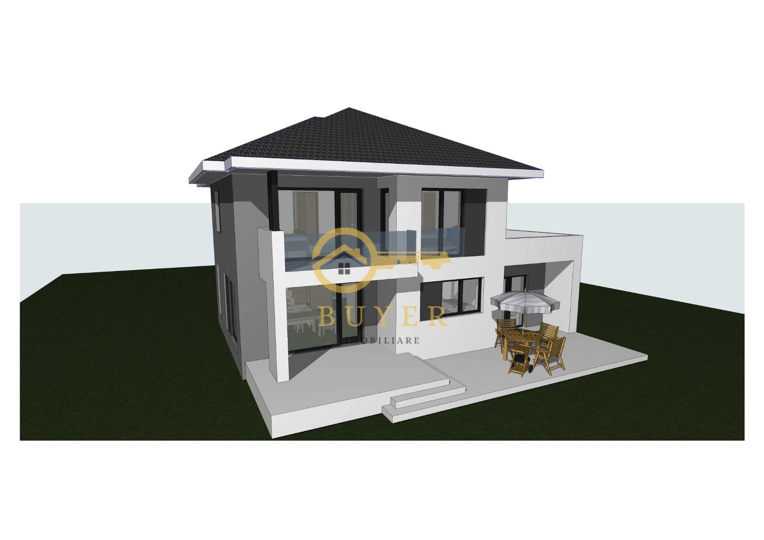 Casa moderna in Selimbar cu garaj- Terasa la parter, 2 balcone la etaj - Poză 21