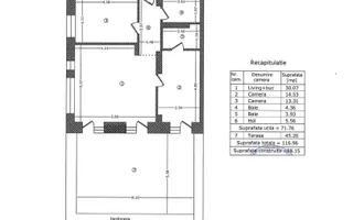 Vanzare - apartament 3 camere-mobilat+utilat - Bucurestii Noi-Marmura Residence - Schiță 18