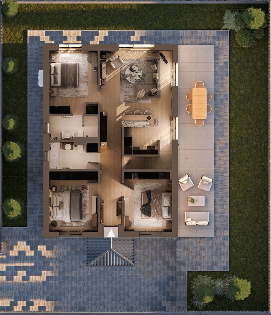 Casa construita cu alee individuala, 5 camere + mansarda locuibila - Poză 5