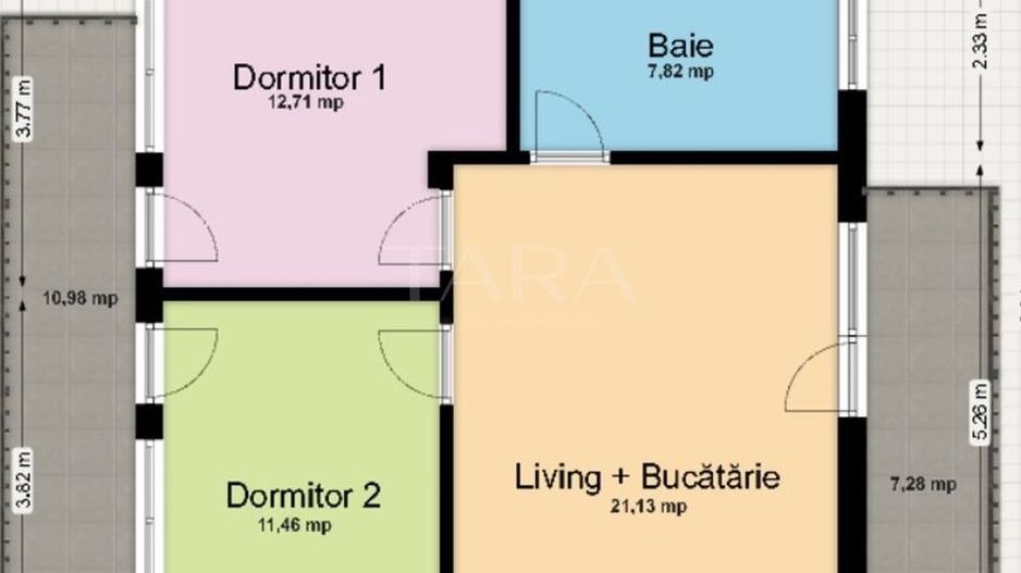 Apartament cu 3 camere, 2 balcoane și 2 locuri de parcare – Borhanci - Poză 8