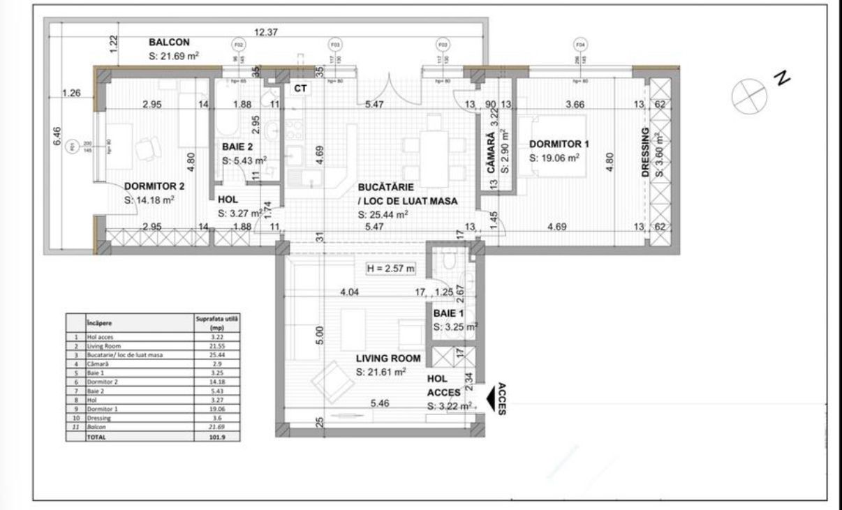 Apartament I 102 mp I balcon generos I parcare I Grigorescu - Poză 4