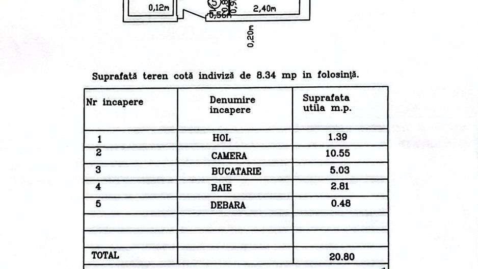 Garsonieră 21 mp, etaj 4, VASLUI zona KOGALNICEANU; - Poză 9