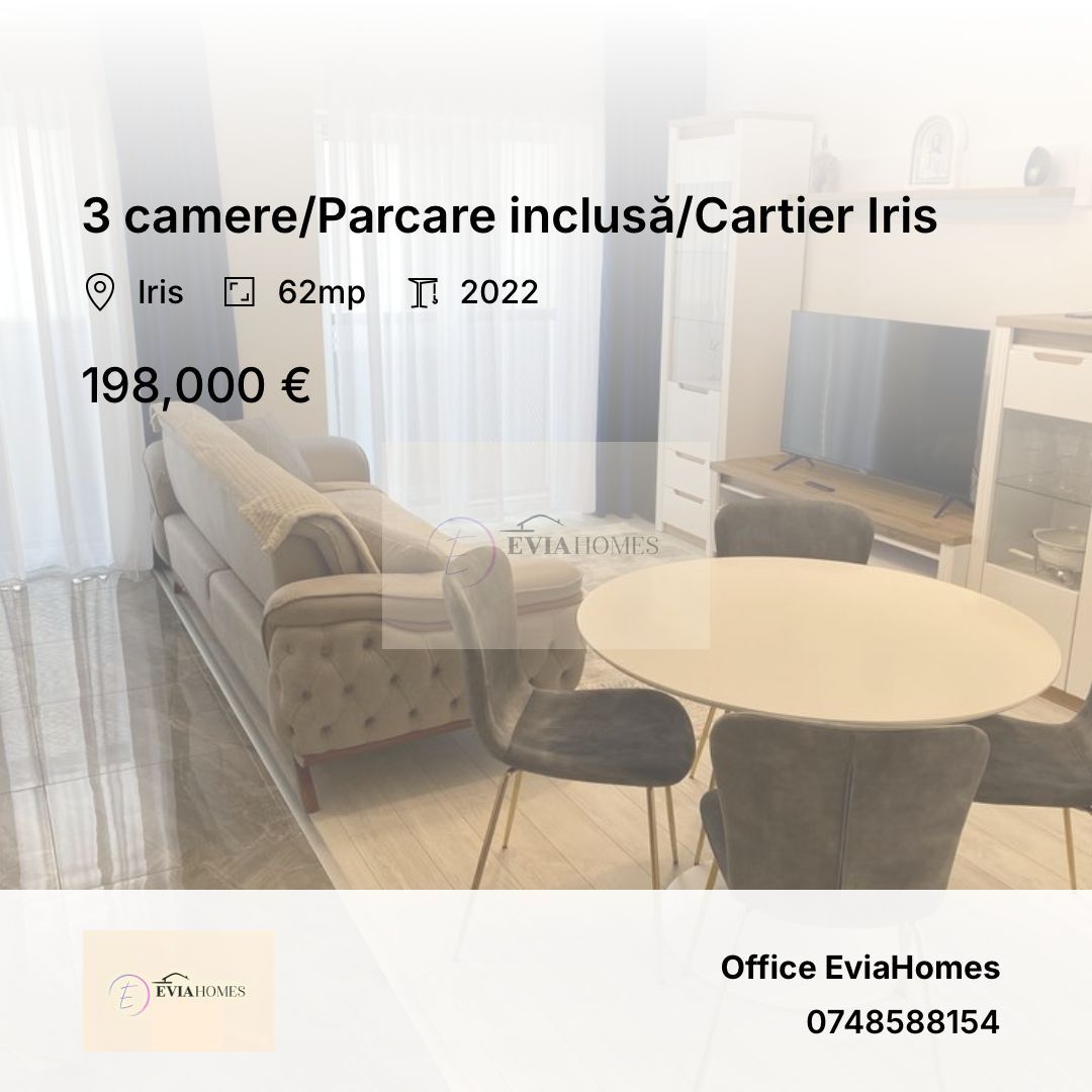 3 camere/Parcare inclusă/Cartier Iris - Poză 1