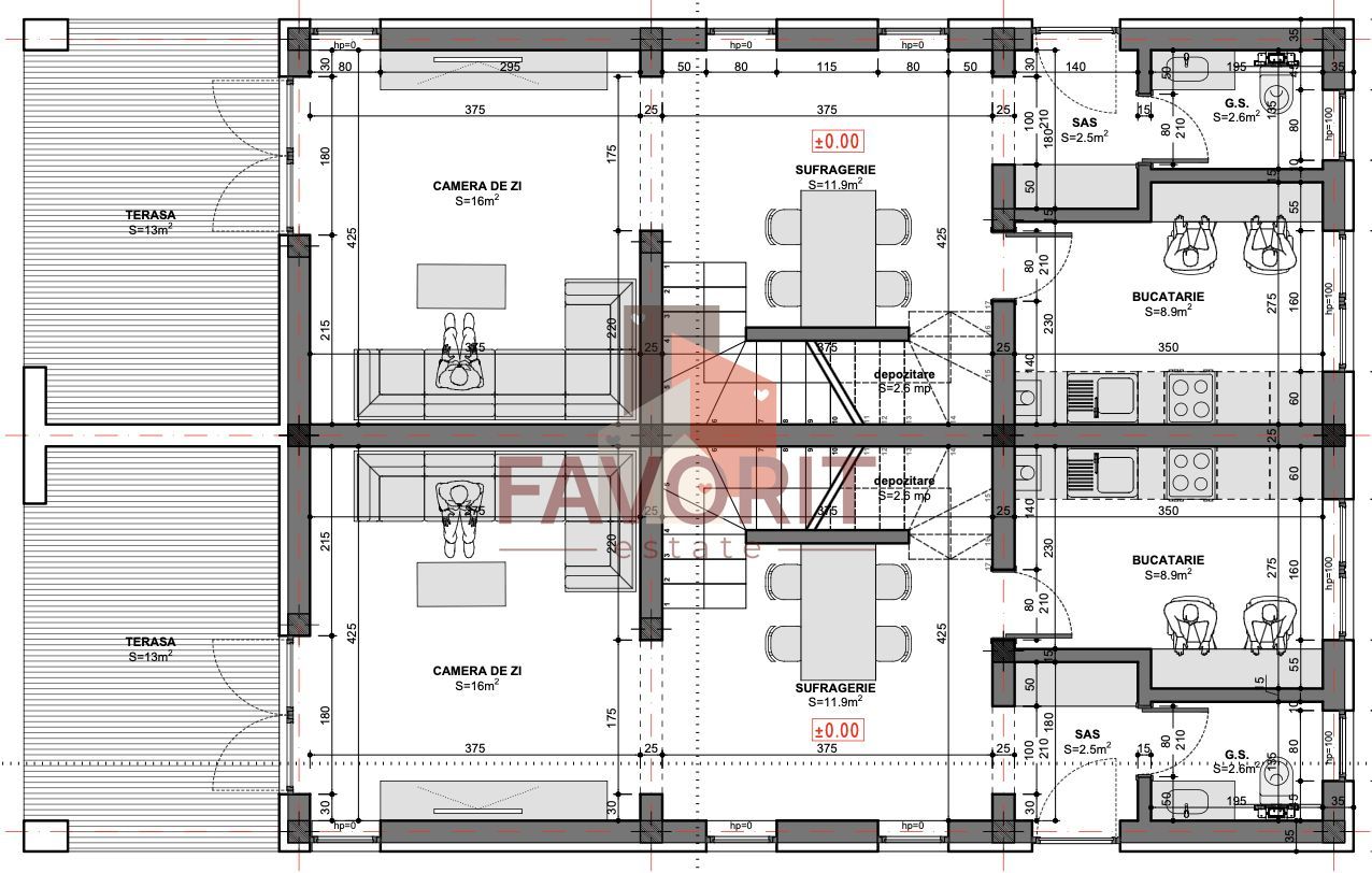 Duplex cu 3 camere in Mosnita Noua | Zona Excelenta | Finisaje la alegere. - Schiță 7