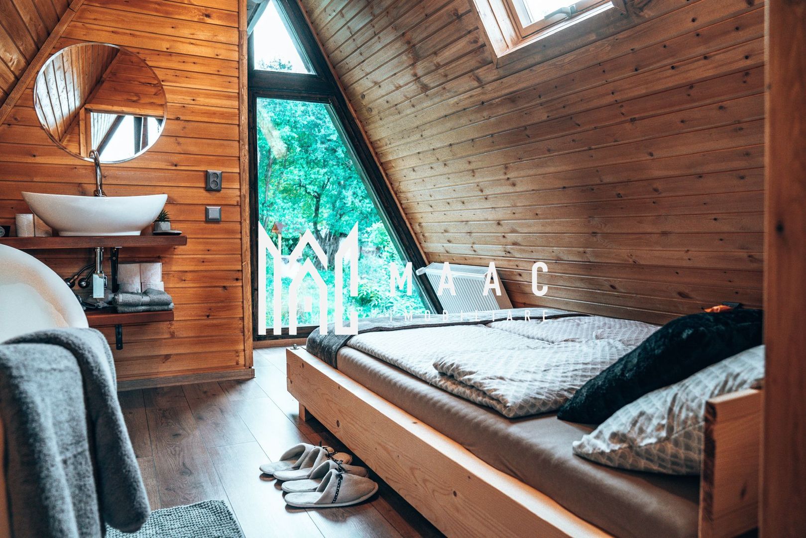 Cabana A Frame | 90 MPU | Teren 1000mp | Tocile - Poză 10