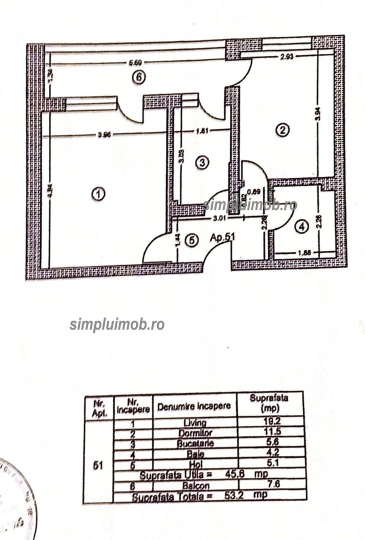 Apartament Modern Decomandat Cu Loc De Parcare - Schiță 9