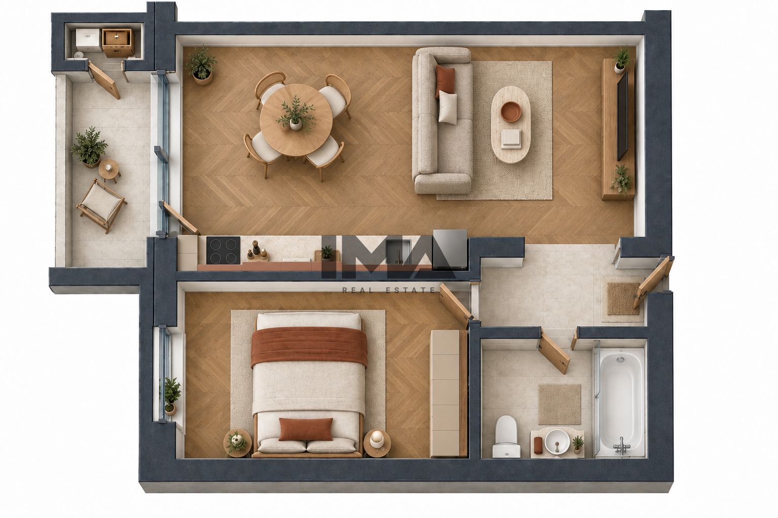 Apartament 2 camere | etaj intermediar | bloc nou | zona VIVO - Poză 4