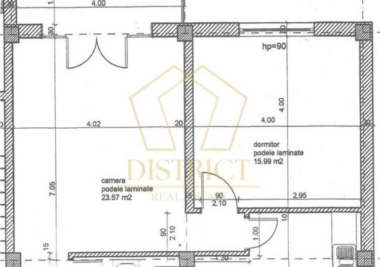 Apartament cu 2 camere mobilat la etajul 1 in Giroc langa ESO. - Schiță 10