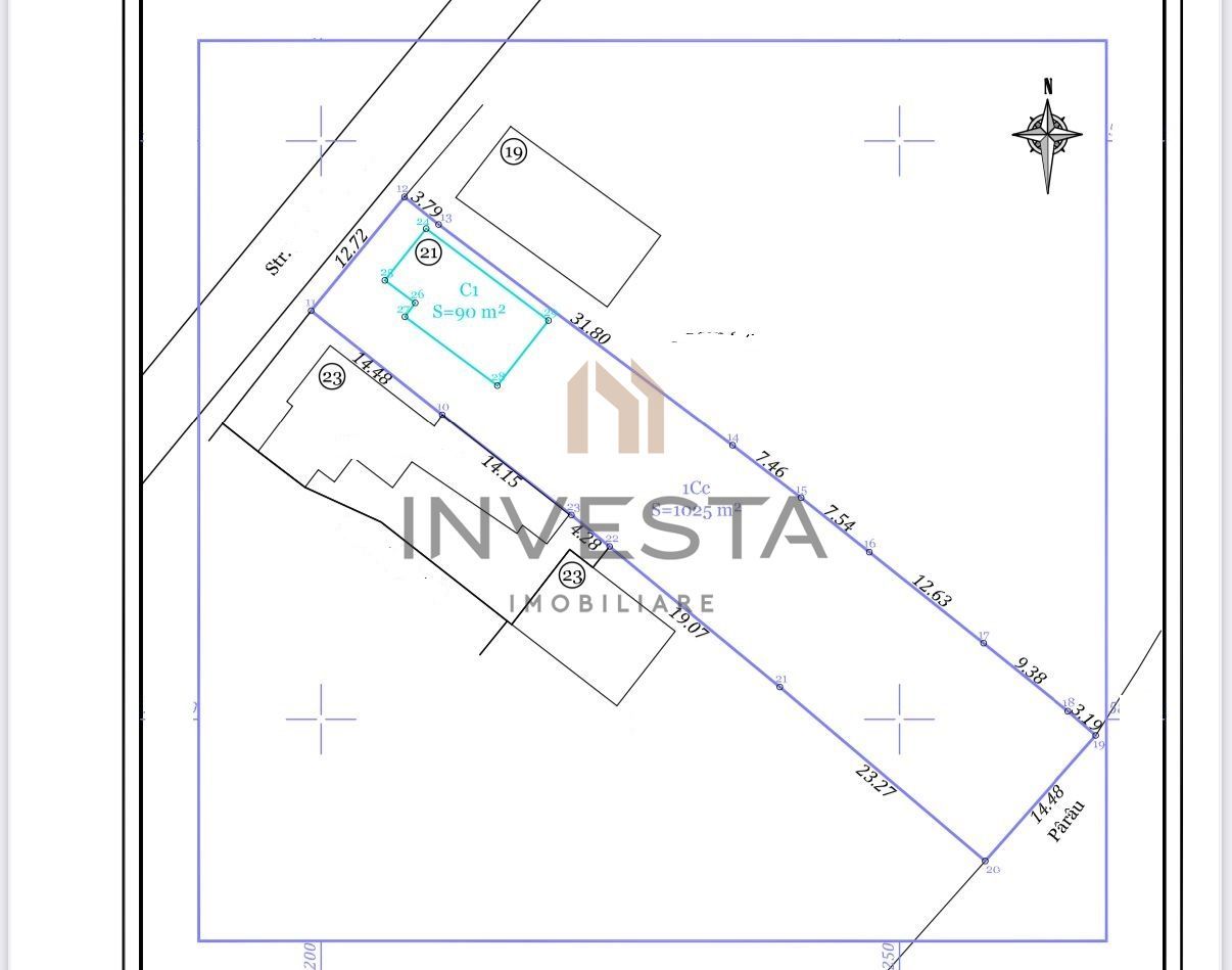Teren 1025 mp cu casa demolabila zona strazii Gheorghe Doja! - Poză 1