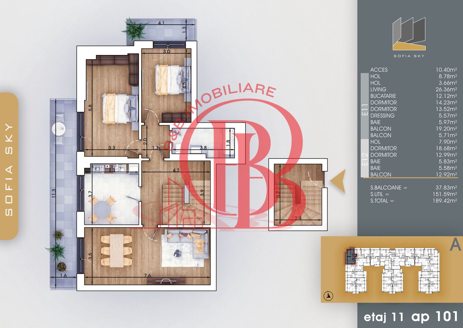 Bloc Finalizat Duplex 5 camere Theodor Pallady 7min Metrou - Schiță 1