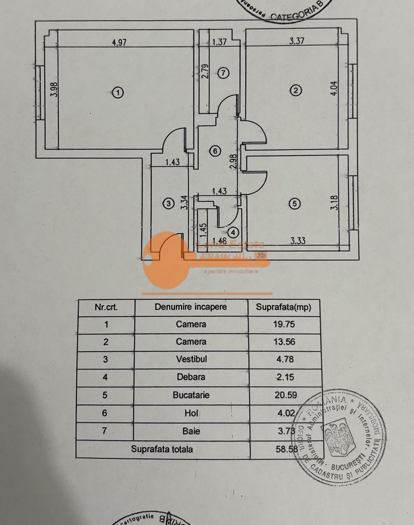 Apartament 2 camere – Vitan Mall, decomandat, parter, 59 mp - Schiță 6
