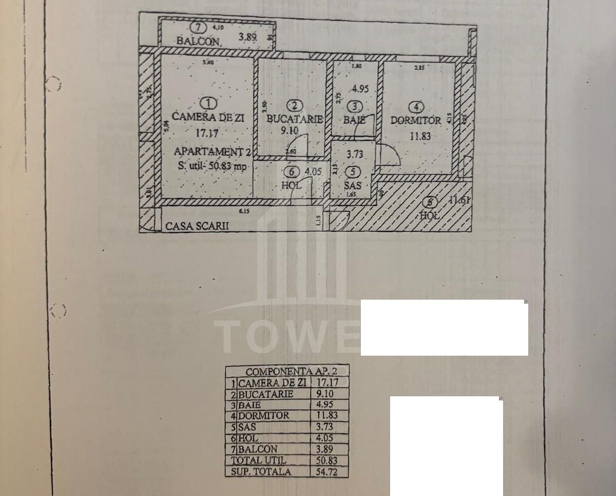 Apartament de vânzare – 2 camere, parter cu grădină, Cartierul Arhitecților - Schiță 9