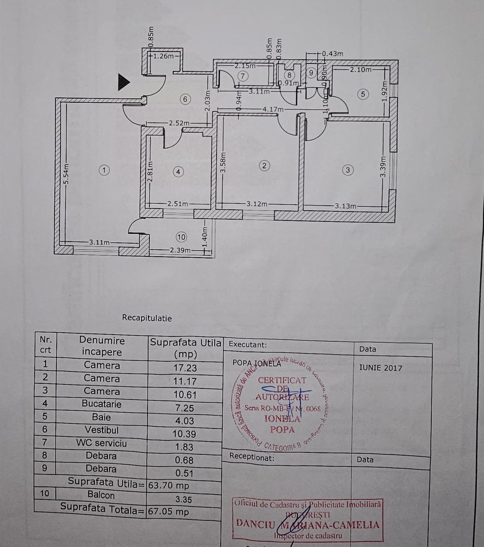 APARTAMENT 3 CAMERE | CRANGASI | LOC DE PARCARE - Schiță 22