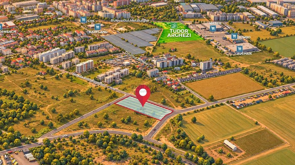 Teren 10.000 mp, deschidere la trei strazi | Postalionului - Poză 3