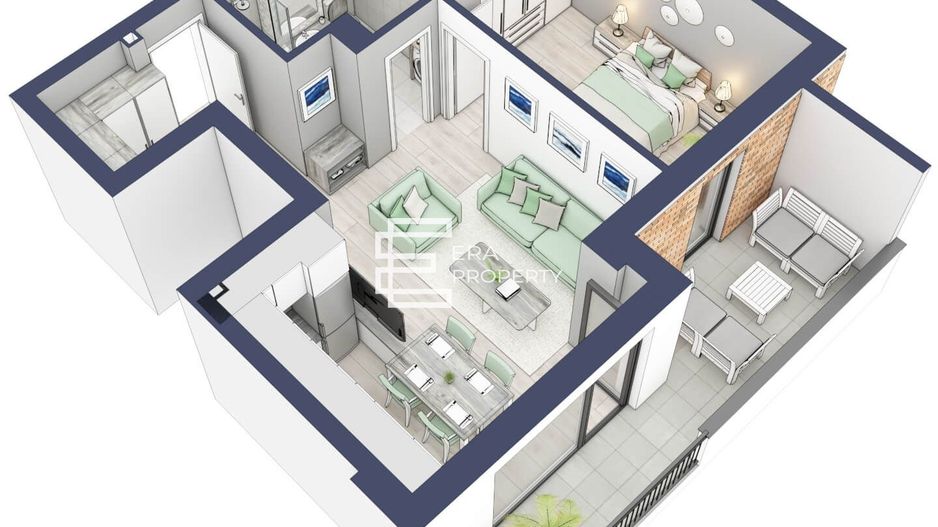 Apartament cu 2 camere, rulouri electrice, încălzire pardoseală, Sibiu - Schiță 13