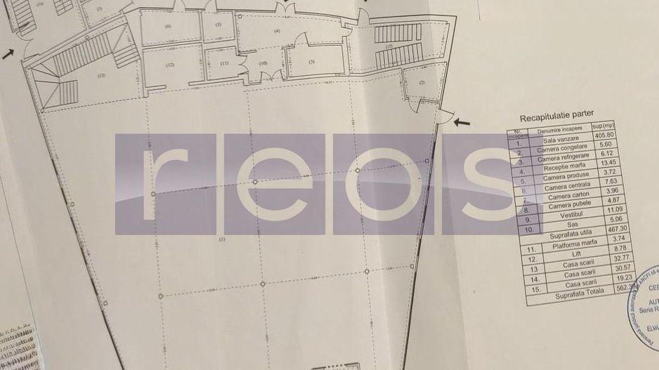 SPATIU COMERCIAL INVESTITIE | 468 MP | CHIRIAS STABIL | VAD EXCELENT - Schiță 1