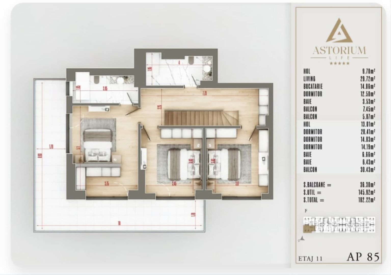 DUPLEX 5CAM. IN PROIECTUL ASTORIUM LIFE / IZOLATIE VATA BAZALTICA! - Poză 5