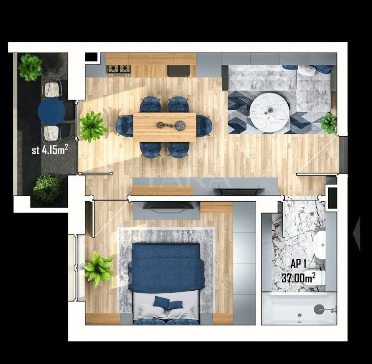 Apartament 1 cameră de vânzare. Ansamblu rezidențial nou! - Poză 1