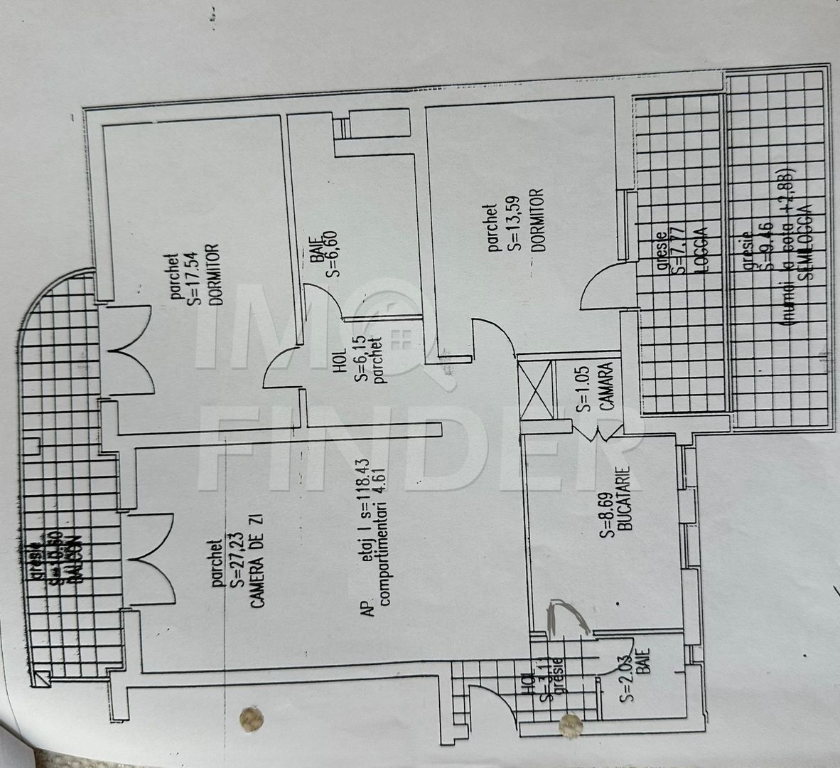 Apartament 3 camere, complet mobilat și utilat, Gheorgheni, str. Bistriței - Schiță 23