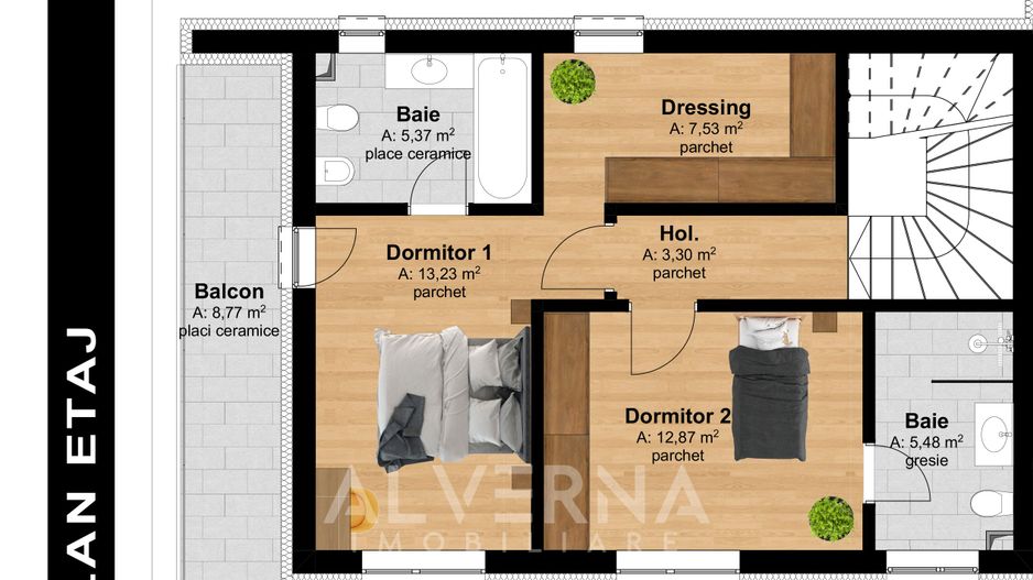 COMISION 0% | Casa Duplex | 161mp + gradina 110mp | Tauti - Floresti - Poză 7