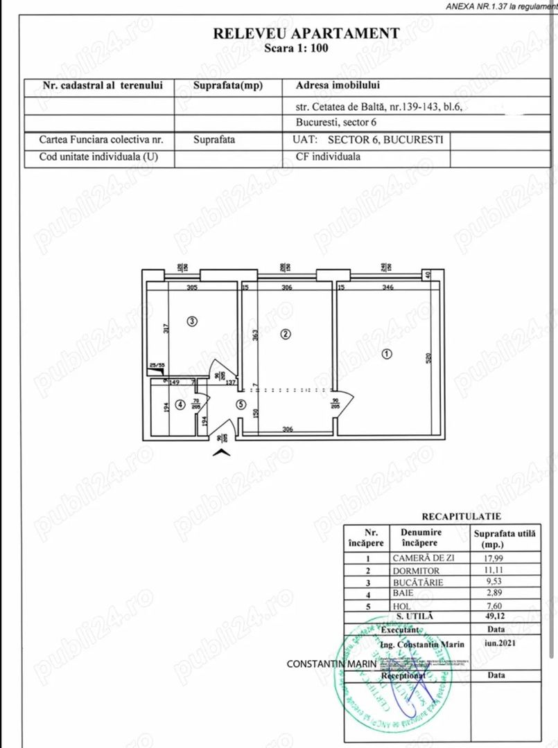 Vând aprtament 2 camere Lujerului - Poză 10