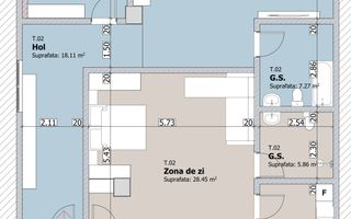 Apartament cu 2 camere, etaj 1, bloc NOU, VASLUI zona NORD, cu plata în RATE; - Schiță 9