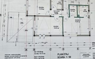 Vilă modernă 4 camere cu piscină, mobilată și utilată | Albert – MRS - Schiță 64
