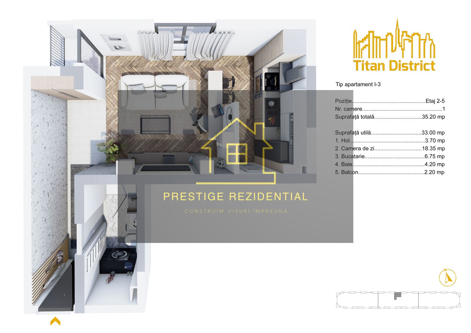 Garsoniera Cocheta, Titan-Pallady,Metrou N.Teclu - Schiță 8